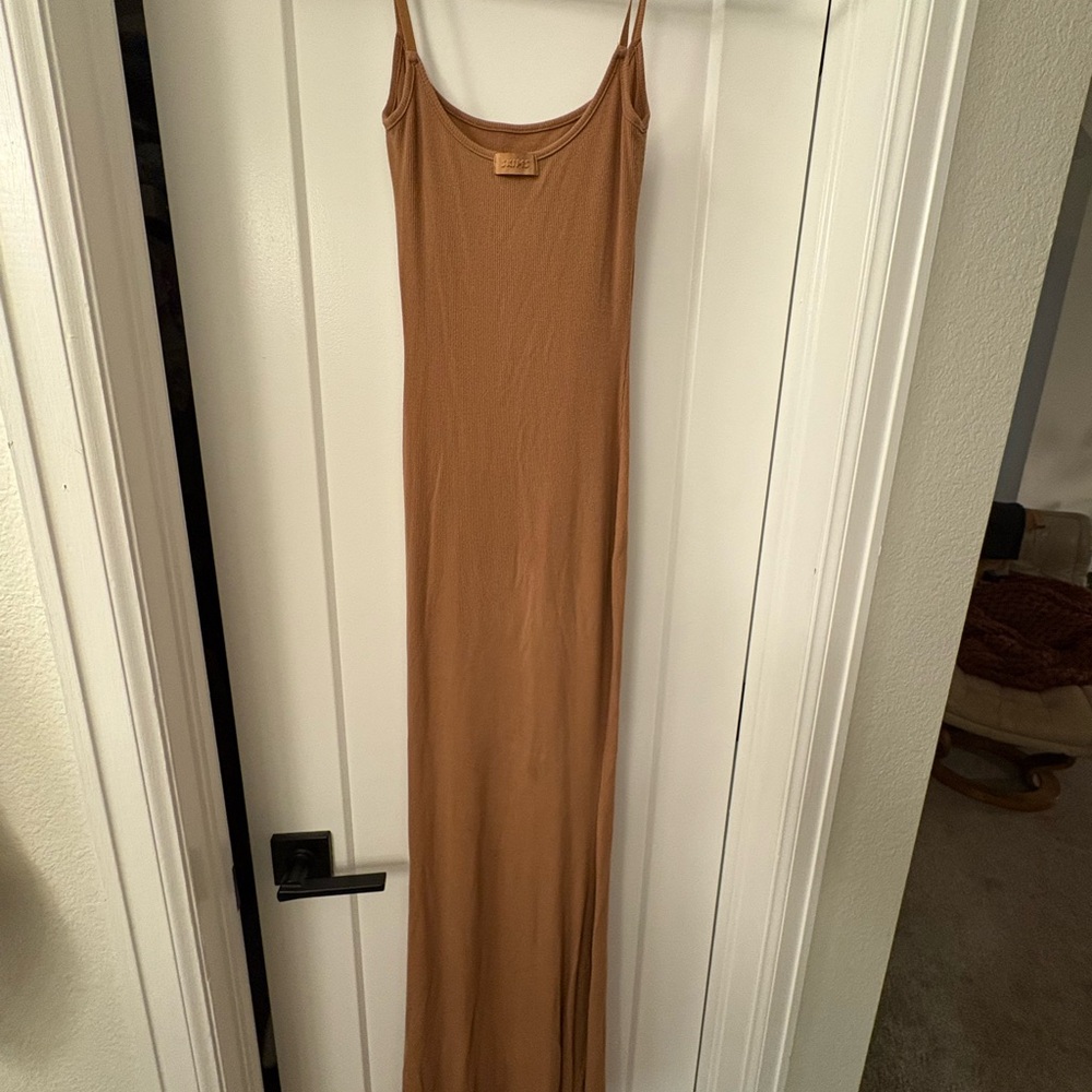 SKIMS Tan Maxi Dress